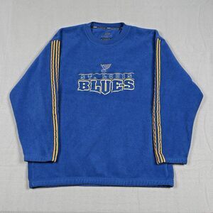Vintage St Louis Blues NHL Fleece Pullover Sweatshirt Men's Size 2XL by Active